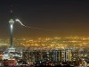 نمای شبانه ای بسیار زیبا از تهران و برج میلاد